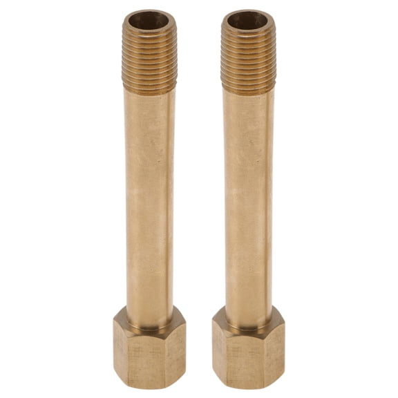 Unique Bargains Copper Pipe Fittings 1/4"Female x 1/4"Male Internal and external thread extension joint 3.94" 2 Pcs