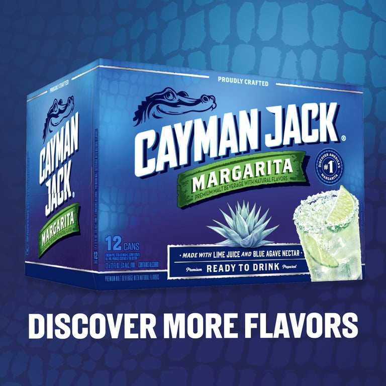 Cayman Jack Margarita Variety Pack 12 fl oz Cans with Lime, Agave
