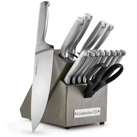 Calphalon Classic Self-Sharpening Stainless Steel Cutlery Knife Block Set with SharpIN™ Technology, 15 (Best Cutlery Brands Uk)