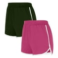 thumbnail image 2 of Lmnyox 2 Pack Women's Running Shorts Elastic Waist Sport Shorts with Pocket Lightweight Athletic Short Pants, 2 of 3