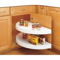 Rev-A-Shelf 6842-39-570 RAS Polymer 39" Diameter Half Moon Shaped Pivoting Two Shelf Lazy Susan Set Slides Not... by Rev-A-Shelf