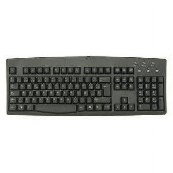 Keyboard SimplyPlugo Brand by Solidtek - Standard US English Black Wired USB Keyboard
