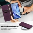 thumbnail image 6 of Case for Google Pixel 10a 6.3-inch Wallet,Magnetic Closure,Card Slots,Cash Slot Flip Folio Protective Phone Case,Purple,For Google Pixel 10a, 6 of 9