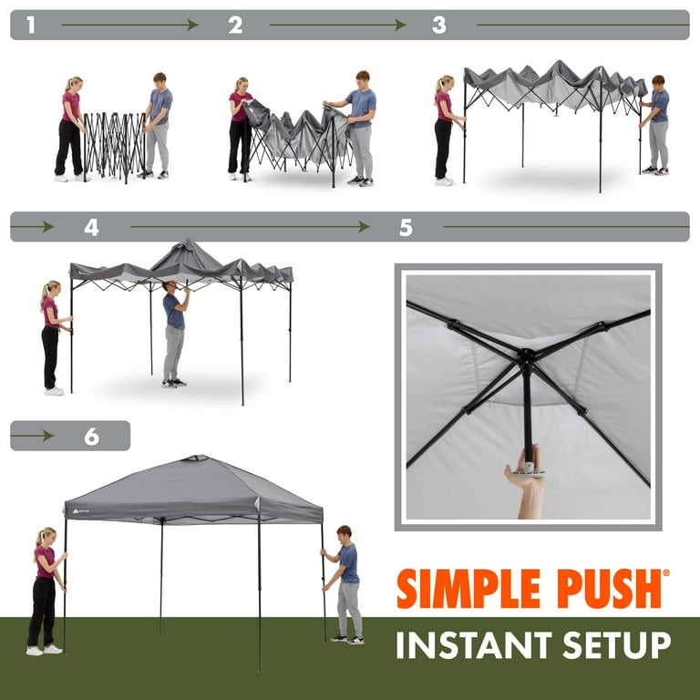 Ozark Trail 10x10 Straight Leg Canopy - Walmart.com