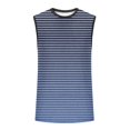 thumbnail image 5 of Striped Tank Tops for Men Gradient Color Crewneck Sleeveless Shirt Summer Casual Beach Vacation Tops, 5 of 6