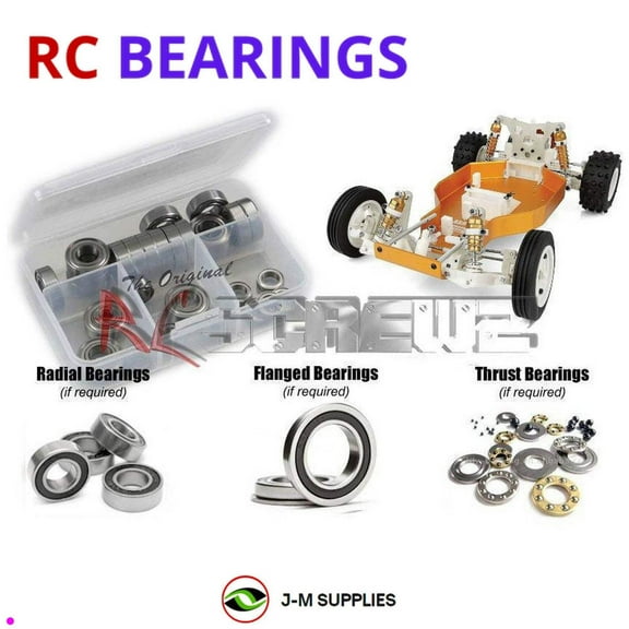 RCScrewZ Rubber Shielded Bearings asc145r for Associated RC10 40th Anniversary 1/10 (#6007) | SET