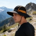 thumbnail image 2 of Lispipm Sun Hats for Men and Women Wide Brim Outdoor Fishing Hat Foldable Quick Drying Hiking Beach Summer Caps for Climbing Black, 2 of 4