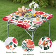 thumbnail image 4 of Pioneer Flower Floral Print Pattern Square Fitted Tablecloth with Elastic Edge,Square Table Cover,Washable Elastic Table Cover for Home Kitchen Party Decor 34"x34", 4 of 6