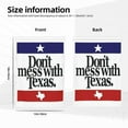 thumbnail image 6 of Don't Mess With Texas State Pride Garden Flag Decoration Yard Farmhouse Double Sided Holiday Party Outdoor Camping Decor Flags 12x18in, 6 of 7