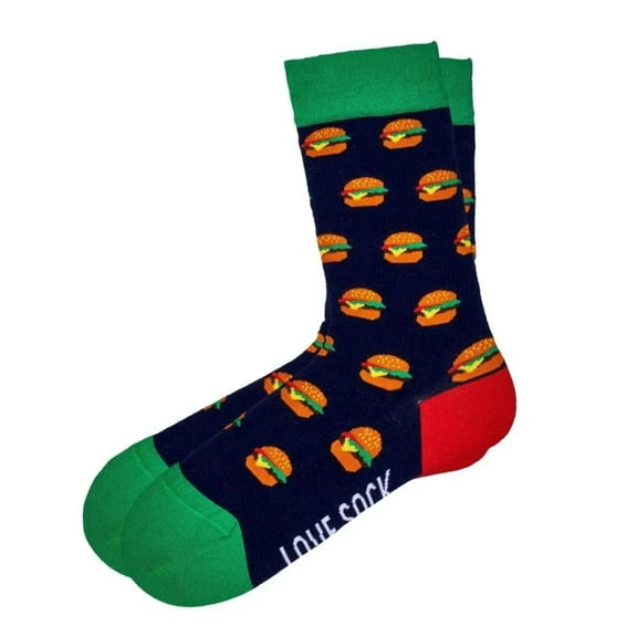 Love Sock Company Burger Novelty Crew Socks (Unisex)