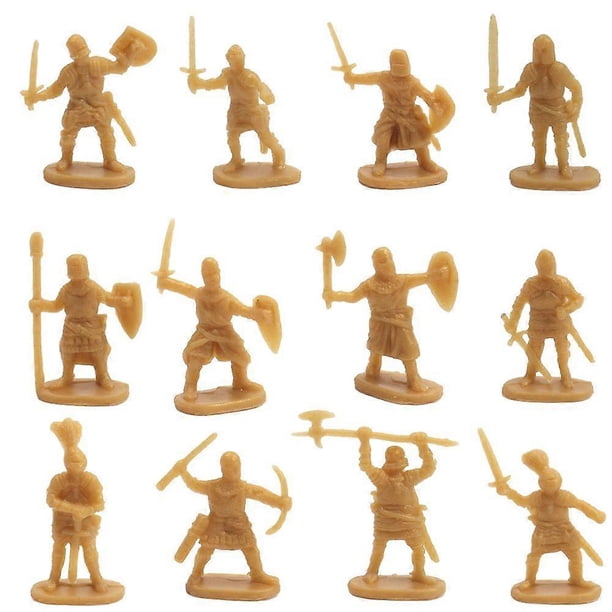 200pcs Toy Soldiers Action Figures: Mini Medieval Soldier Figures Plastic Army Playset - Tiny People Figurines For Historical Collectors Educational S