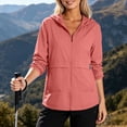 thumbnail image 2 of Womens Full Zip Hooded Jacket Breathable Lightweight Windbreaker Outerwear with Functional Side Pockets 3XL, 2 of 6