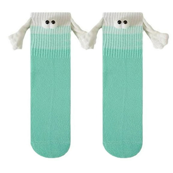 Mmeneyy Funny Holding Hands Socks 2 Pairs Crazy Magnetic Men Women Couple Socks Silly Sock Birthday Gifts for Teens, Friends
