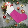 thumbnail image 6 of Coolnut 2PCS Christmas Stocking Purple Pink Color Xmas Stockings Decoration for Family Holiday Party Ornaments Decor Fireplace, 17.7 x 12 Inch, 6 of 7