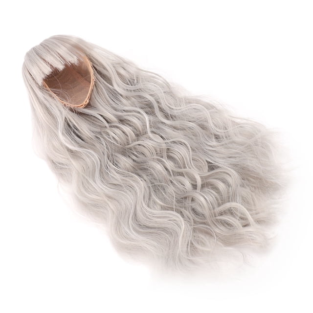 Perruque de Poupée, Perruque Longue Bouclée, Cheveux Longs pour Poupée, Perruque de Remplacement pour Poupée Articulée de 7.3 à 8.3 Pouces