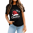 thumbnail image 2 of Merry Christmas Lights Red Santa Hat Xmas Family Men Women T-Shirt, 2 of 4