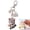 4, variant on Hotpom Metal Opossum Keychain with Birthstone Charm, Cute Animal Keyring Decoration for Car Backpack Keys, Personalized Gift for Women Men, Aug
