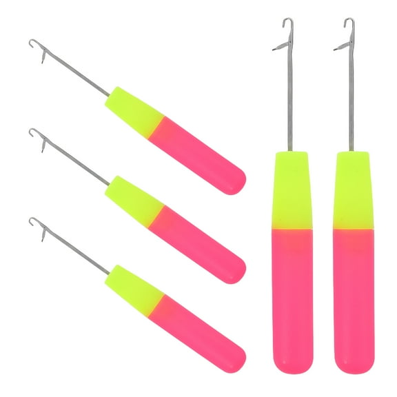 WHAMVOX 5 Pcs Hair Tinsel Kit for Girls with Latch Hook Needles and Crochet Tools for Crafting Multi Colored Hairstyles