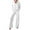 White, variant on Womens Two Piece Sets Casual Sweatsuit V Neck Long Sleeve Oversized Sweatshirt and Sweatpants Tracksuit Trendy Fall Outfit Sets White S
