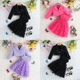 thumbnail image 5 of KYAIGUO 2PCS Baby Toddler Girls Spring Dress Jacket and Halter Tutu Skirt Outfits Fall Button Front Coat and Sleeveless Tulle Dress Set for 12M-5T, 5 of 10