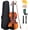 Antique Natural Matte, variant on 1/4 Violin for Beginner, Violin 1/4 Size for 5-7, Student, Acoustic Violins with Hard Case, Bow, Rosin, Bridge (Antique Matte)