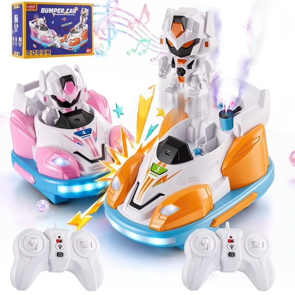 Redsmile Rc Cars,Remote Control Bumper Cars for Kids, 2 Pack RC Battle Cars with 360° Spin Drift,Lights and Sound,Toy Gift for Boys Girls
