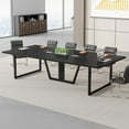 thumbnail image 5 of Tribesigns 8FT Conference Table, Large Meeting Table/Podcast Table for 10 People, Business Style Wooden Training Table with Strong Metal Frame for Office Conference, 5 of 6