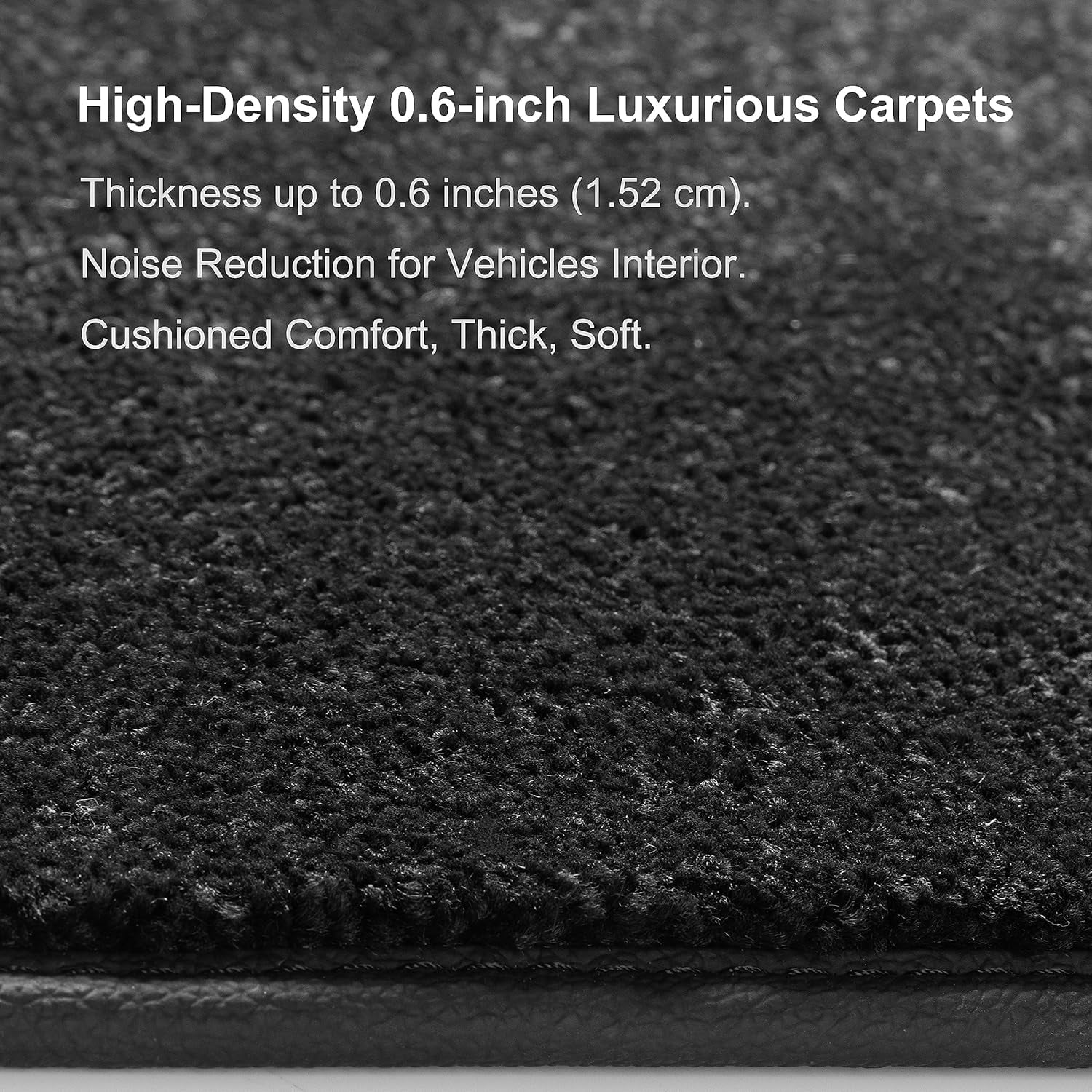 WENNEBIRD Superior Carpet Front Row Floor Mats for 2024-2025 Tesla Model 3, 0.6 inch Thickness Rugs - 2pc