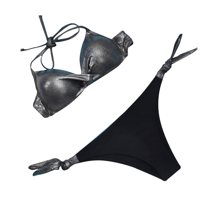 Traje de baño con sujetador acolchado de playa de color sólido de dos piezas de bikini dividido cómodo para mujer OAVQHLG3B Store lin121212
