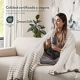 thumbnail image 4 of Cobija King Size Afelpada Dreamlab Flannel de Rayas Ultra Suave | Blanket Cobertor Polar Invierno para Cama o Manta para Sofa | Frazada Calientita, Hipoalergénica | Colcha Beige, 4 of 7