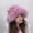Purple, variant on Faux fur bucket hat, fluffy wide brim bucket hat, outdoor travel warm hat, colorful gradient plush winter party hat