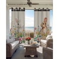 thumbnail image 6 of Easter Bunny Blackout Curtains for Bedroom Living Room Darkening Curtains 54 Inch Long Spring Flowers Leaves Cute Rabbits Pastoral Plants Short Curtain for Small Window Treatment Drapes 42"x54"x2, 6 of 9