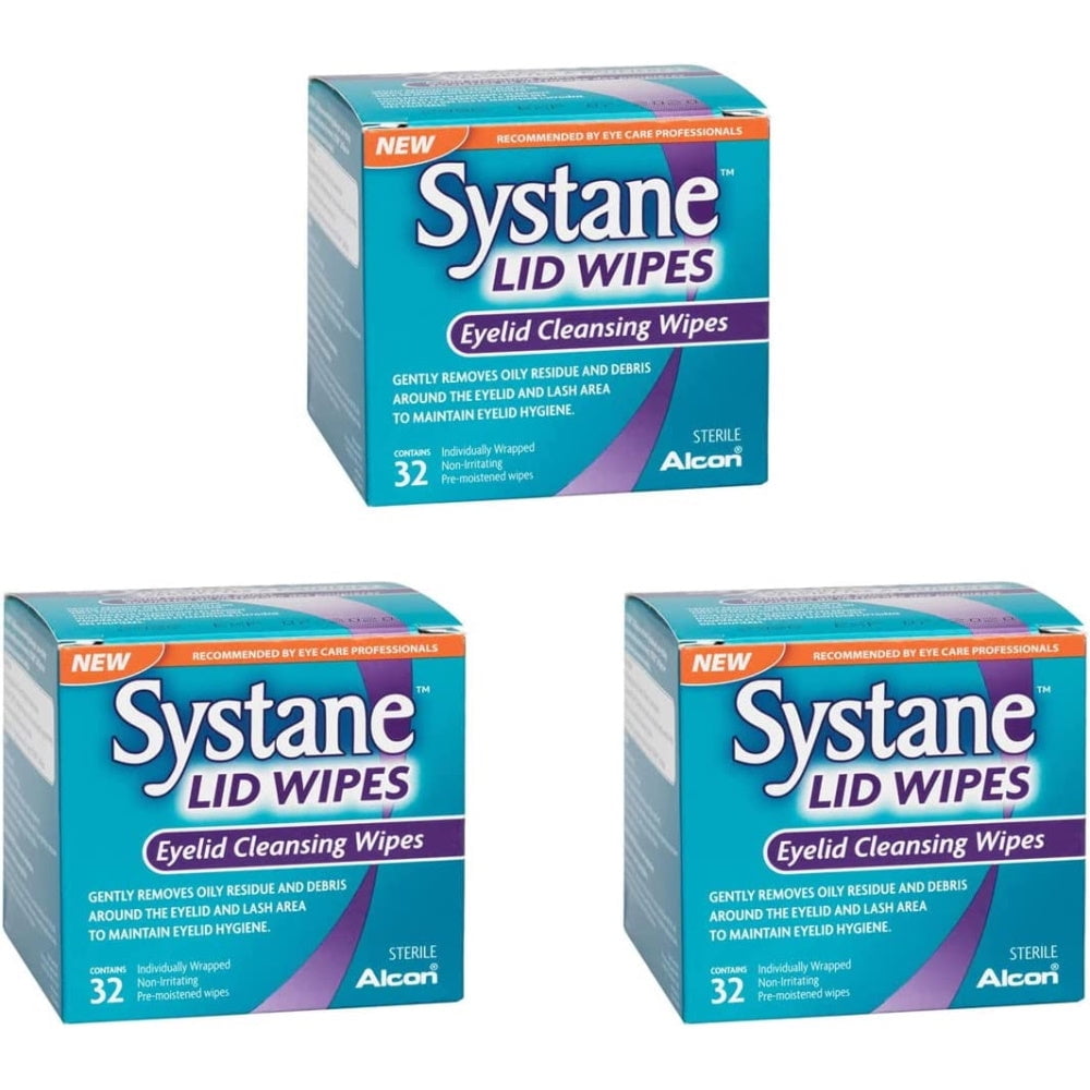 Systane Lid Wipes Eyelid Cleansing Wipes 3 Pack 3 x 32 Wipes [Healthcare]