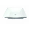 thumbnail image 4 of Renovators Supply Castle 16.5" His and Hers Square Countertop Vessel Bathroom Sink White Set of 2, 4 of 9