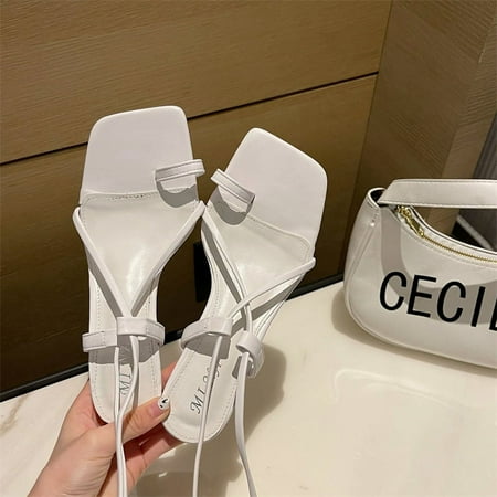 

IELGY lace-up fairy style stiletto lace-up Roman sandals women