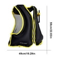 thumbnail image 5 of Chaleco Snorkel Inflable Vida Flotante Ajustable para Hombres Mujeres () Negros, 5 of 5