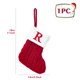 thumbnail image 1 of Calcetines de punto con letras de copo de nieve para decoración del hogar, adorno de árbol de Navidad, regalo, 2023, 2024, 1 of 4