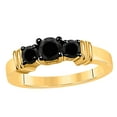 thumbnail image 1 of 0.75 Ct Three Stone Black Diamond Engagement Wedding Ring for Women Crafted In 14k Solid Gold, 1 of 6