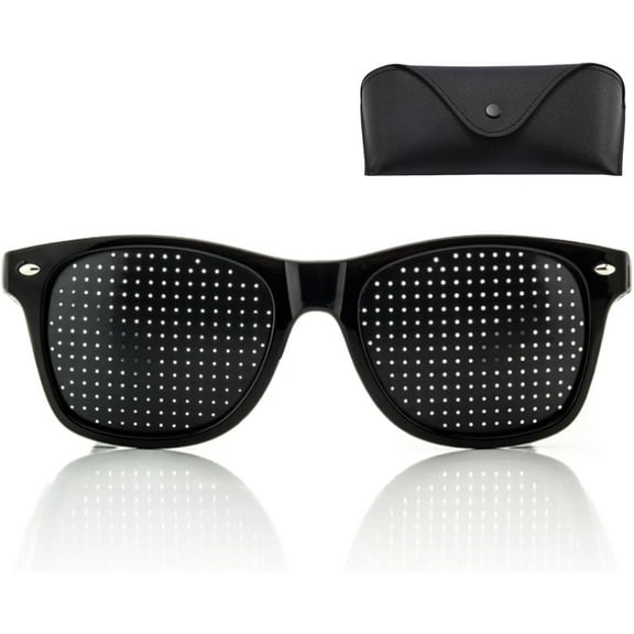 Lunisk Correction Glasses, Vision Correction Glasses Pinhole Design for Eye Training Focus for Daily Use and Relaxation