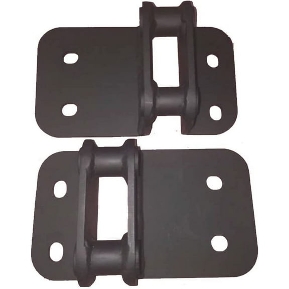 Pair Luverne H15-GGB Brush Guard Mounting Brackets, Fits M998 Humvee M1038 Hmmwv H-1, Black