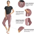thumbnail image 2 of SPECIAL MAGIC Women’s Capri Sweatpants Jogger Cargo Pants with Pockets Female(Dusty Pink L), 2 of 6