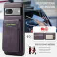thumbnail image 2 of Dteck for Google Pixel 7 Pro Case Magnetic with Detachable Card Holder Wallet, Magnetic Phone Cover Compatible with MagSafe, Premium PU Leather Slim Shockproof Case for Pixel 7 Pro,Purple, 2 of 7