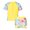 Yellow Asteroidea, variant on YONGHS Kids Girls 2pcs Tankini Bathing Suit Short Sleeve Rash Guard Beach Swimwear Swimsuit Blue Cartoon Horse 4