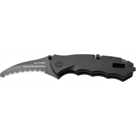 SK-805 Sarge Black Tactical First Responder Folding Knife Pocket