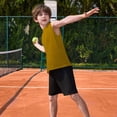 thumbnail image 5 of UACY Kids Boys Plain Sleeveless Tank Tops Tween Boys Summer Athletic Casual Crew Neck Soft Undershirt Autumn Versatile Tees (Gold, 5-6 Years), 5 of 7