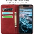 thumbnail image 3 of Compatible with iPhone 12 Pro Case,iPhone 12 Wallet Case,Premium PU Leather Flip Folio Case with Card Slot,Stand Holder and Magnetic Closure TPU Shockproof Case for iPhone 12 6.1,Red, 3 of 7