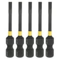 thumbnail image 1 of Uxcell 5pcs SL3 Slotted Impact Screwdriver Bits 1/4" Hex Shank 2" Long Magnetic Bit, 1 of 7