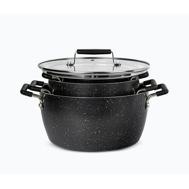 Granite Stone 6 Piece Nesting Pots, Space Saving, Nonstick, Dishwasher