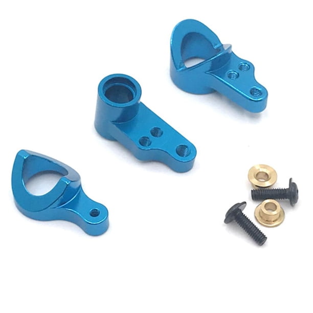 Metal 1:14 1:12 piezas de de dirección universales piezas de actualización para 124018 Kits de accesorios RC Reemplazo Azul CUTICAT Grupo de dirección