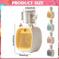 thumbnail image 3 of 2 In 1 Nano Spray Cooling Fan,Cute Fox Shaped Small USB Rechargeable 3 Speed Portable Desktop Fan,Evaporative Air Cooler Desk Fan with Humidifier Function for Dorm Home Office(Yellow), 3 of 9